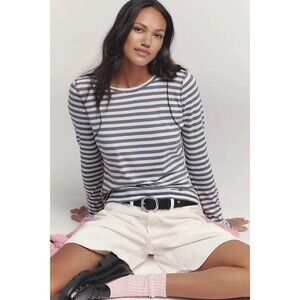 Anthropologie Pilcro The Teddy Tissue Tee Top Striped Long Sleeve XXS 285181